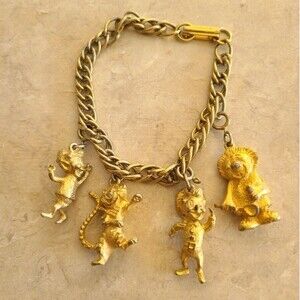 Kellogg's Cereal Box Mascot VTG 1970's charm advertise promo bracelet Collector